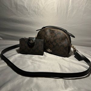 Women’s Coach Crossbody Signature Canvas Set With Wallet